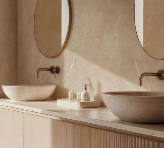 Senso wall Rosano appliqué dans une salle de bain