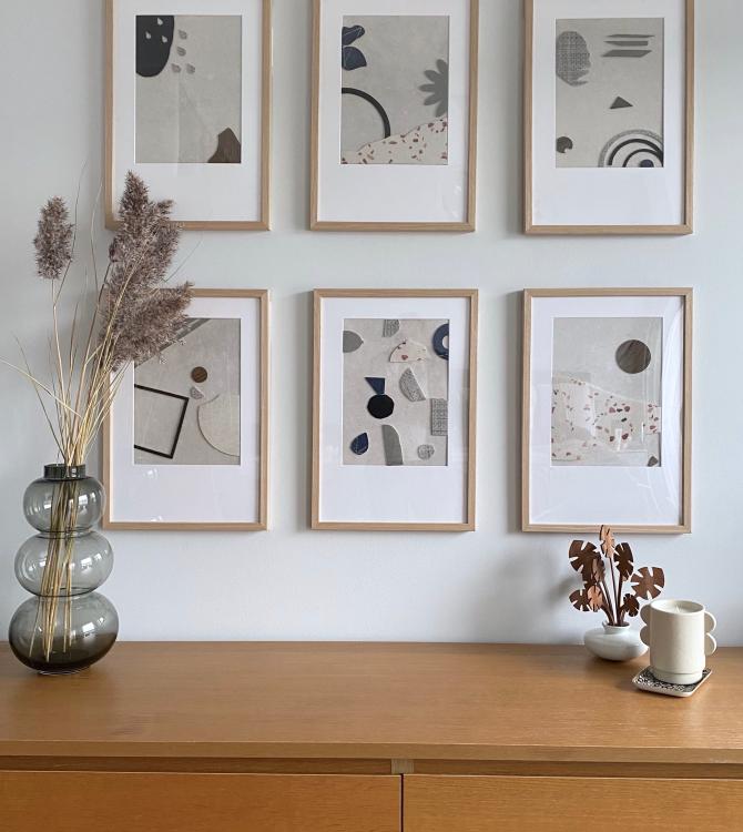 Un mur de cadre arty et épuré