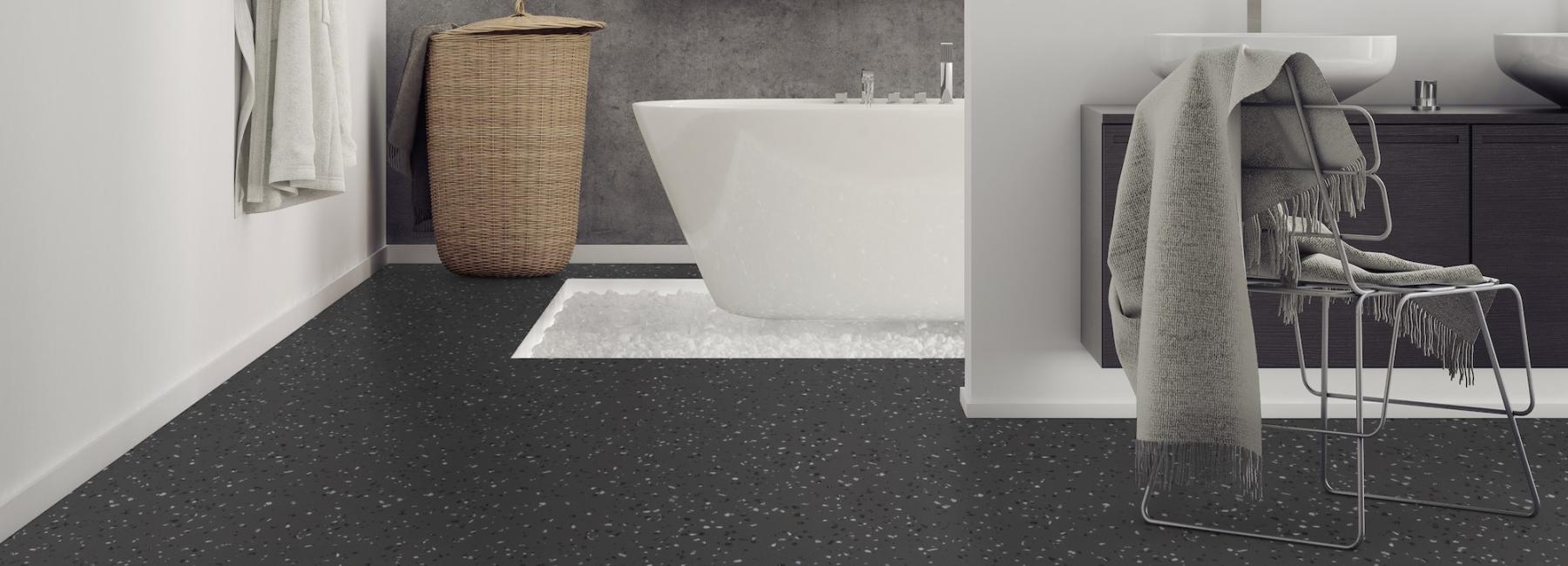 Confetti dark bathroom