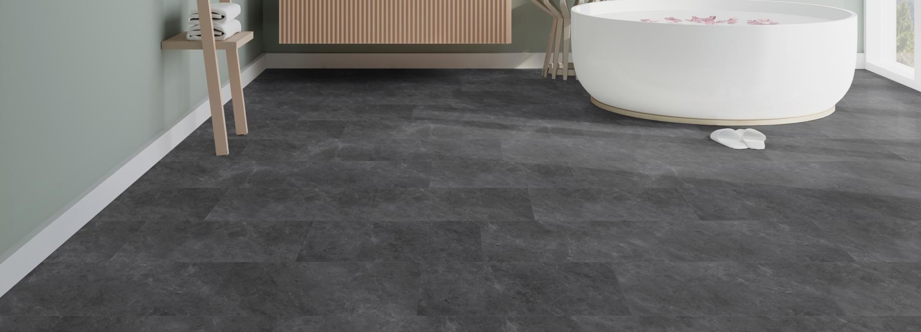 Salle de bain sol noir Gerflor Shale Black salle de bain Gerflor