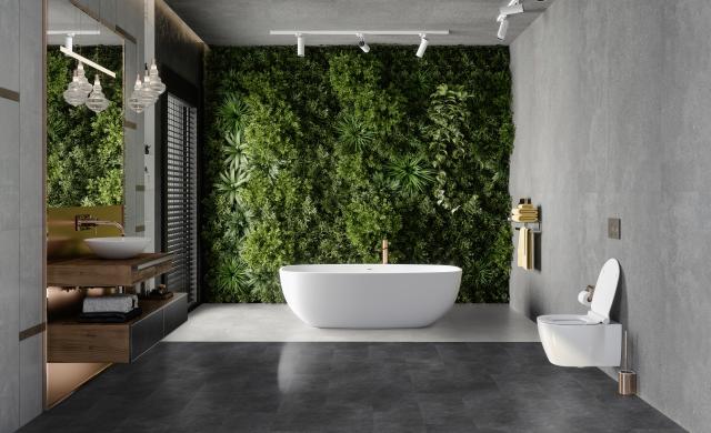 Grey Marble &amp; Pepper Light Salle de bain Gerflor